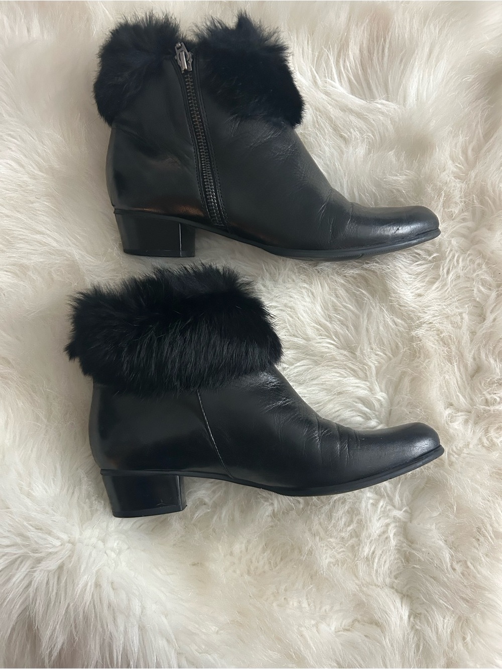 Spring Step leather boots with faux fur trim - Picture 3 of 6